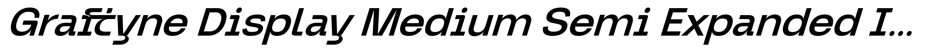Graftyne Display Medium Semi Expanded Italic